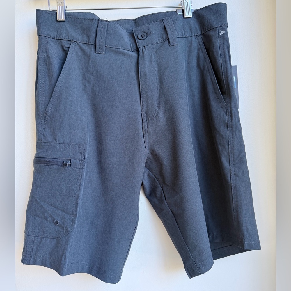 Burnside Hybrid Walk Board Shorts Men’s Size 30 Charcoal Stretch 20” Length NEW